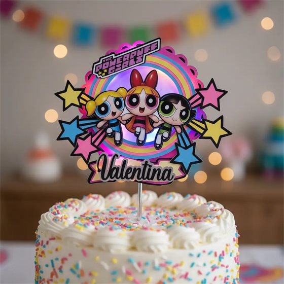 Cake topper de Las Chicas Superpoderosas personalizado